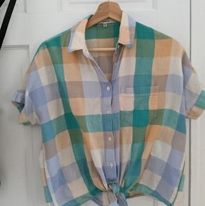 madewell xs buffalo check shirt